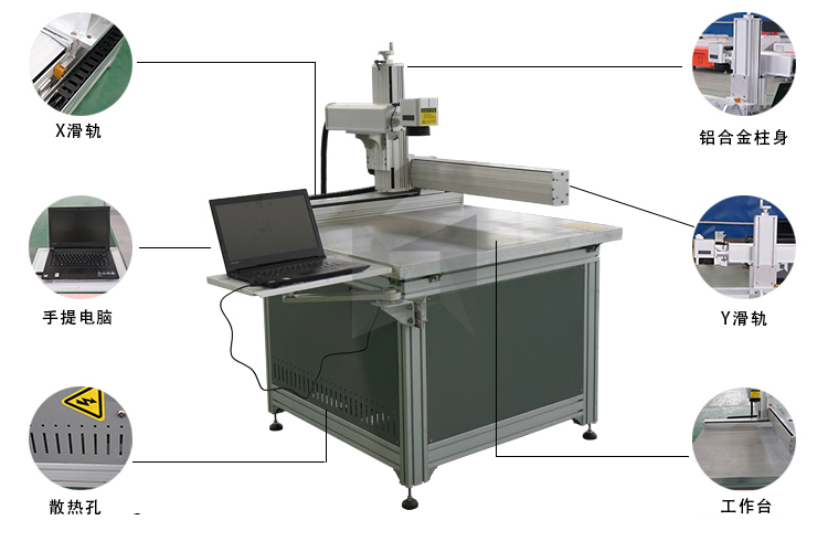 大幅面十字滑臺光纖激光打標(biāo)機(jī)